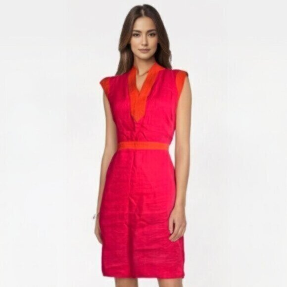 Boden Red and Orange Mini Dress - Picture 1 of 15
